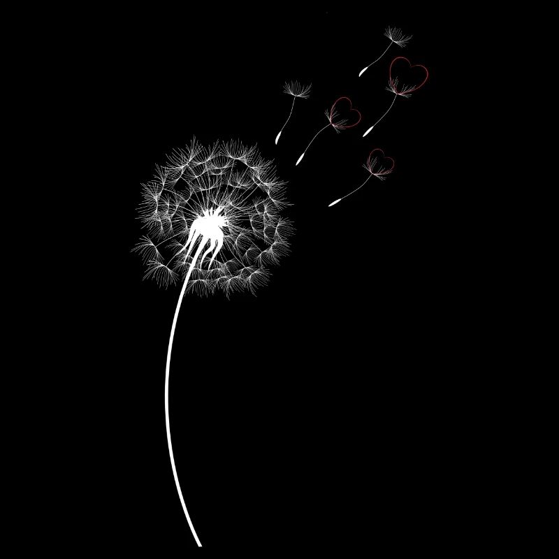 Pusteblume Herzchen Herz Valentinstag Löwenzahn