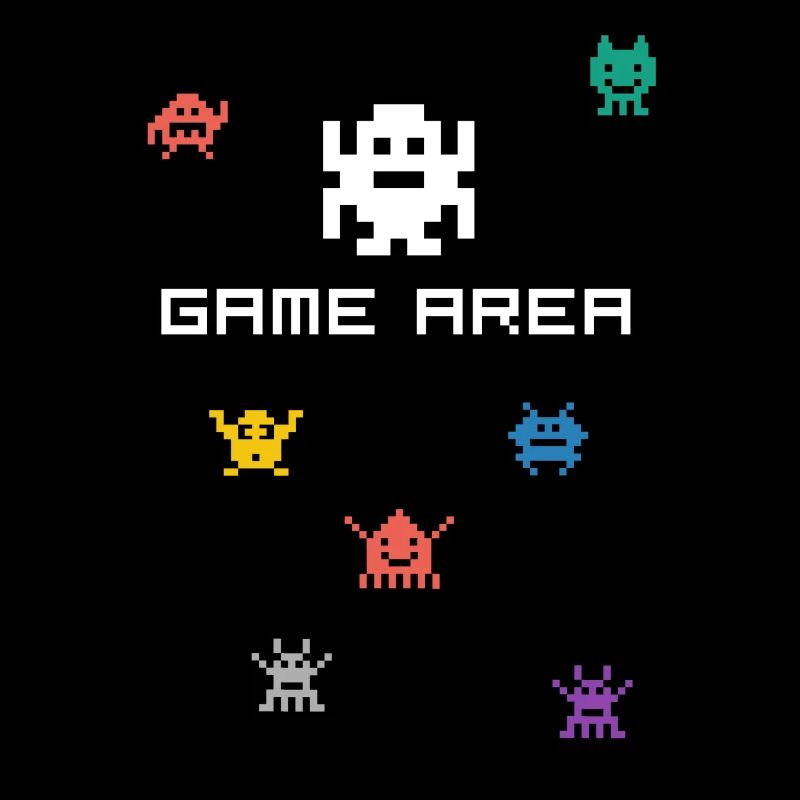 area di gioco pixel nerd pc konsole giocatore retrò Monste