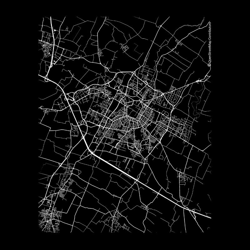 Plan et rues de Modène