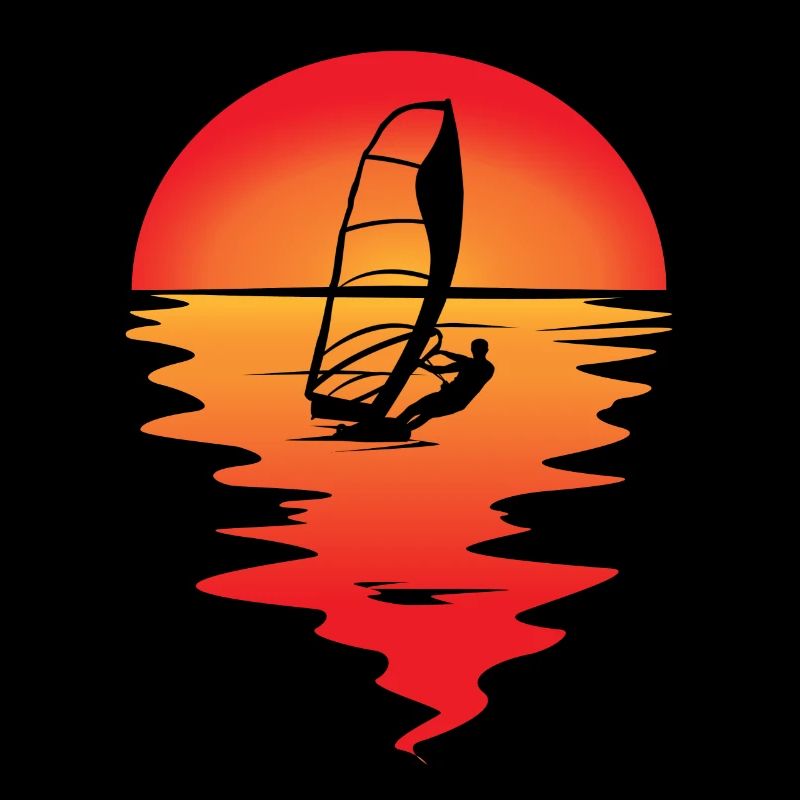 Windsurfer Sunset Windsurfing Windsurfen Geschenk