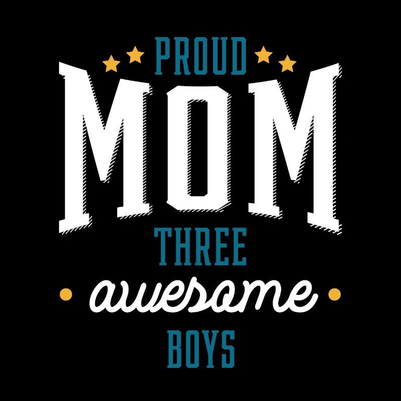 Stolze Mutter drei tolle Jungs - Muttertagsgeschenk