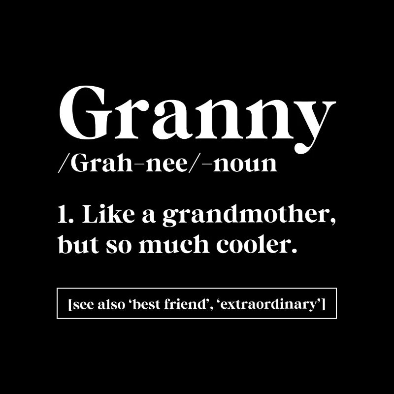 Oma Definition - Muttertagsgeschenk