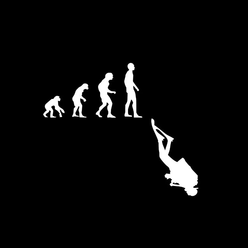 Tauchen Evolution | Menschen Entwicklung Idee