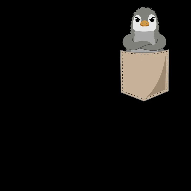 Böser Pinguin Brusttasche Print Seevogel Geschenk