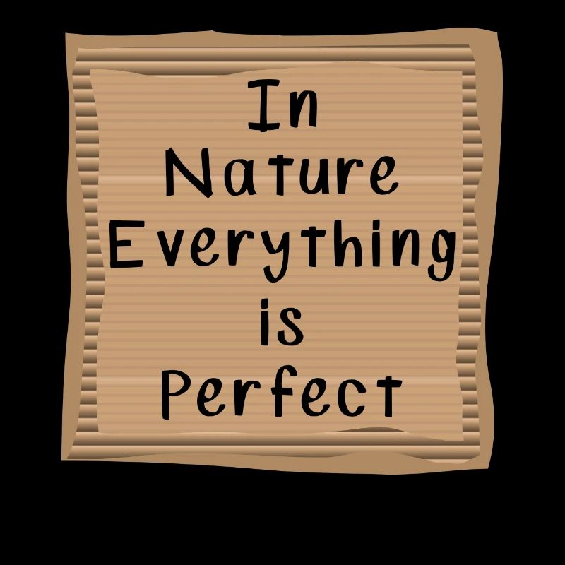 In nature, everything is perfect