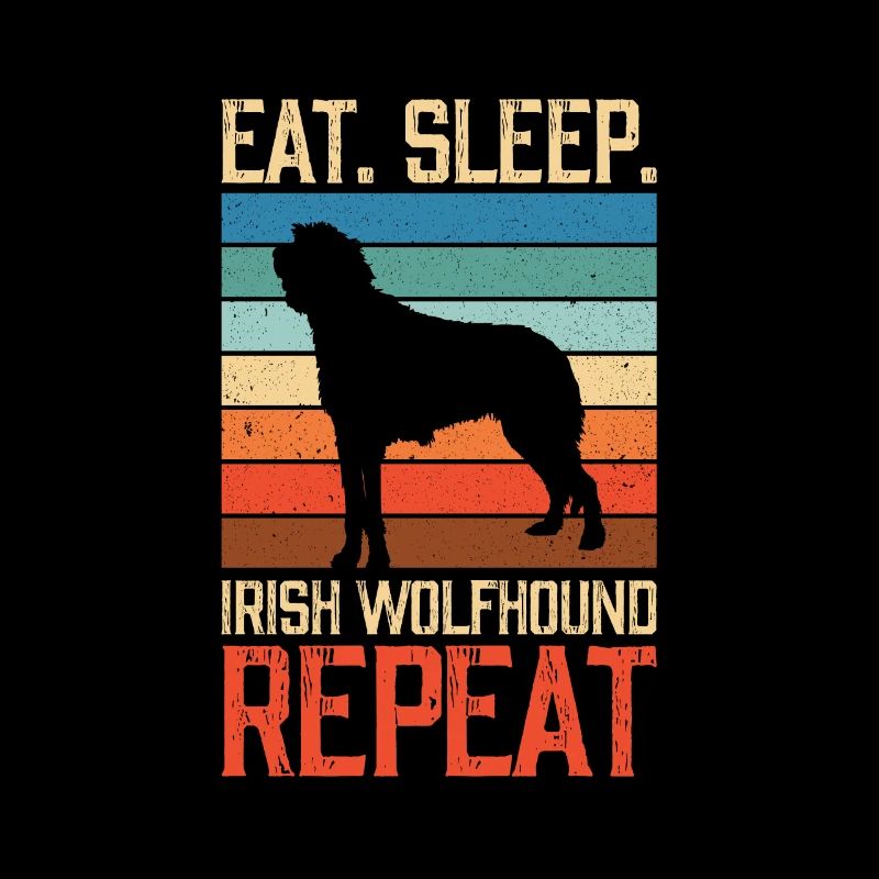 Manger dormir Irish Wolfhound Répéter