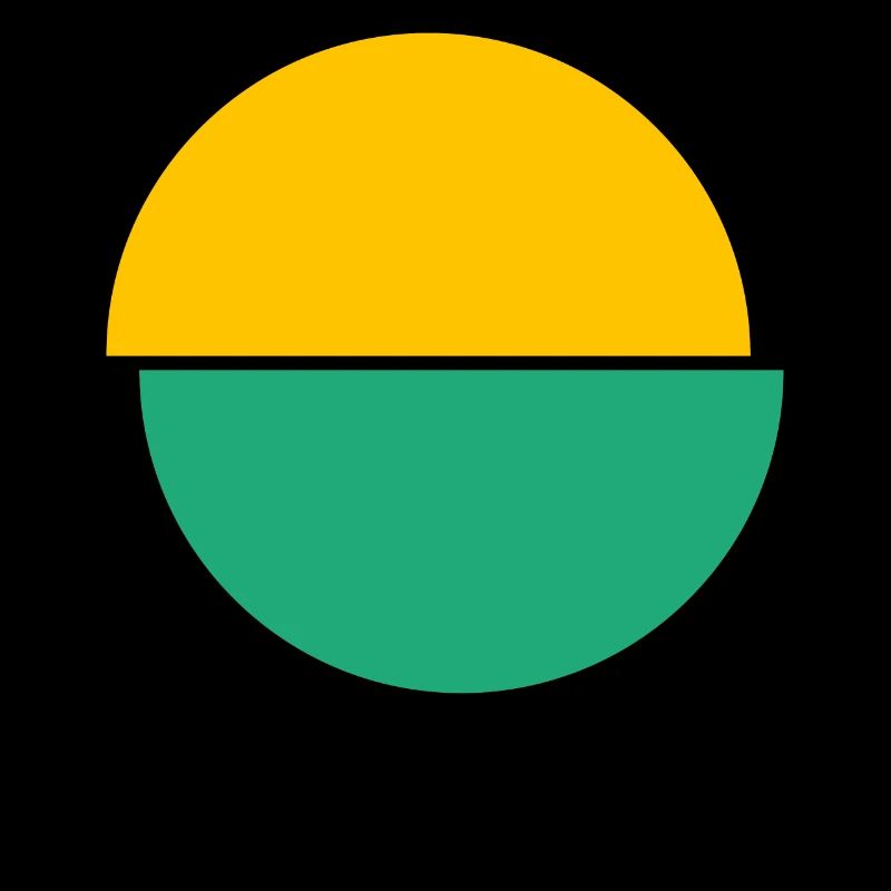 Split Circles Conception Jaune Et Vert