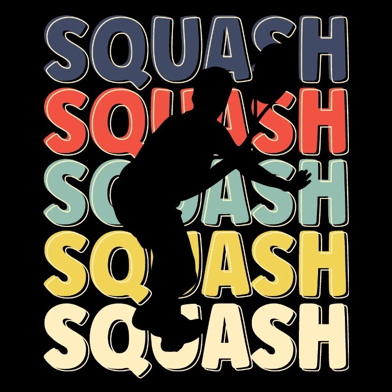 Cool Retro Text Silhouette Squash