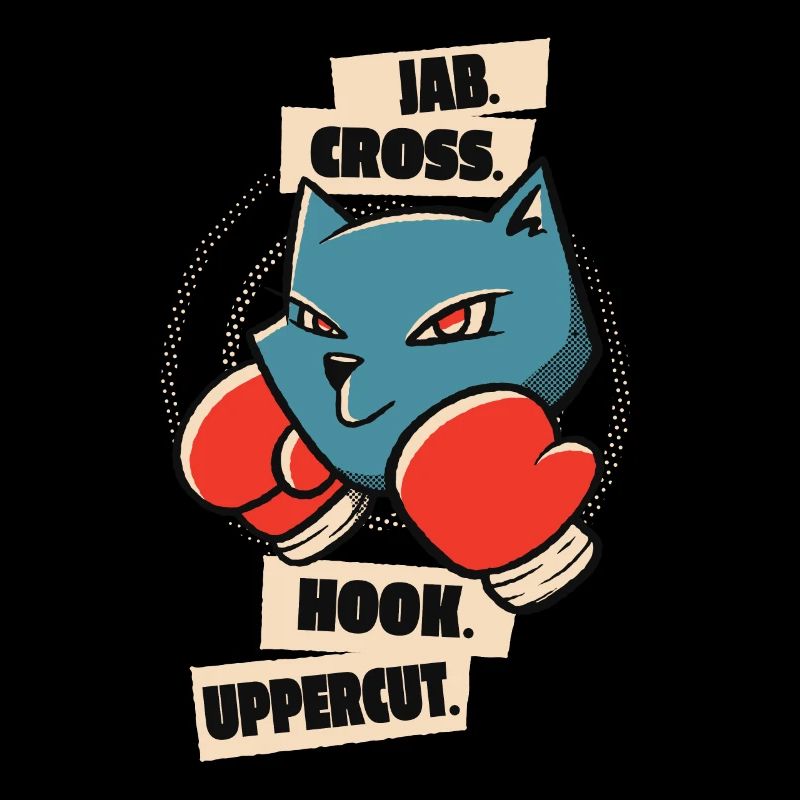 Jab Cross Hook Uppercut Cat Boxhandschuhe Athlet