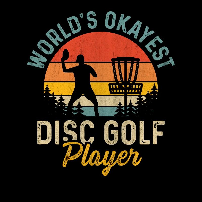 Retro Sunset Worlds Okayest Disc Golf Player
