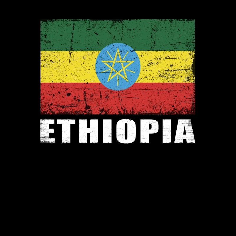 Drapeau éthiopien Grunge Drapeau éthiopien