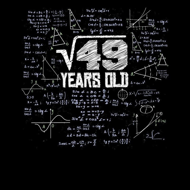 Racine carrée de 49 Math Nerd 7ème anniversaire