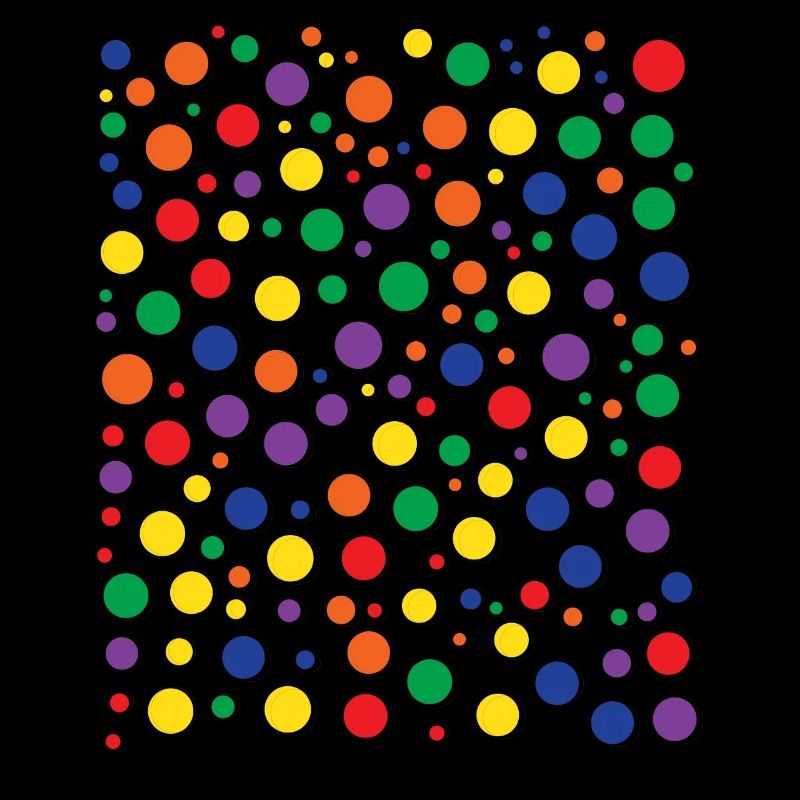Playful Polka Dot Pattern Colorful Circle