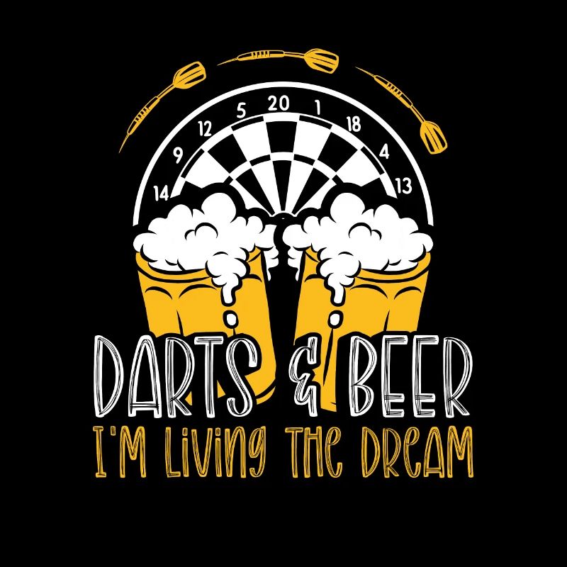 Ich lebe den Traum von Darts und Bier