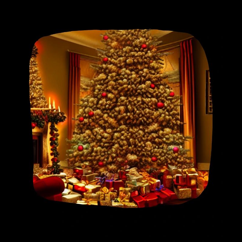 Weihnachtsbaum im Wohnzimmer