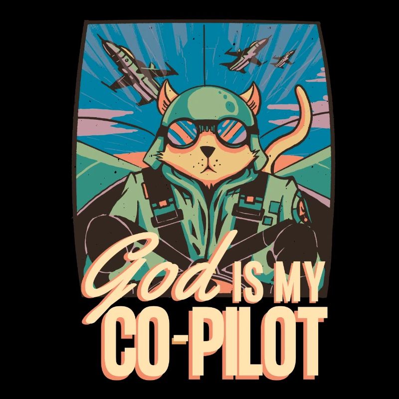 Dieu est mon copilote Avion Cat Assistant