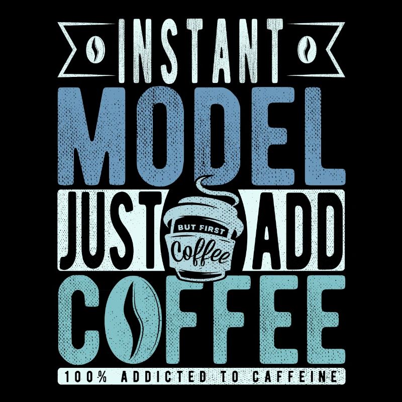 Modell Kaffee Spruch