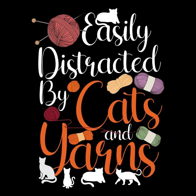 Knitting Knitter Cat Easily