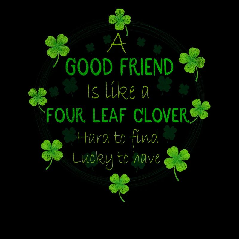 Un bon ami est comme un trèfle à 4 feuilles St Patrick