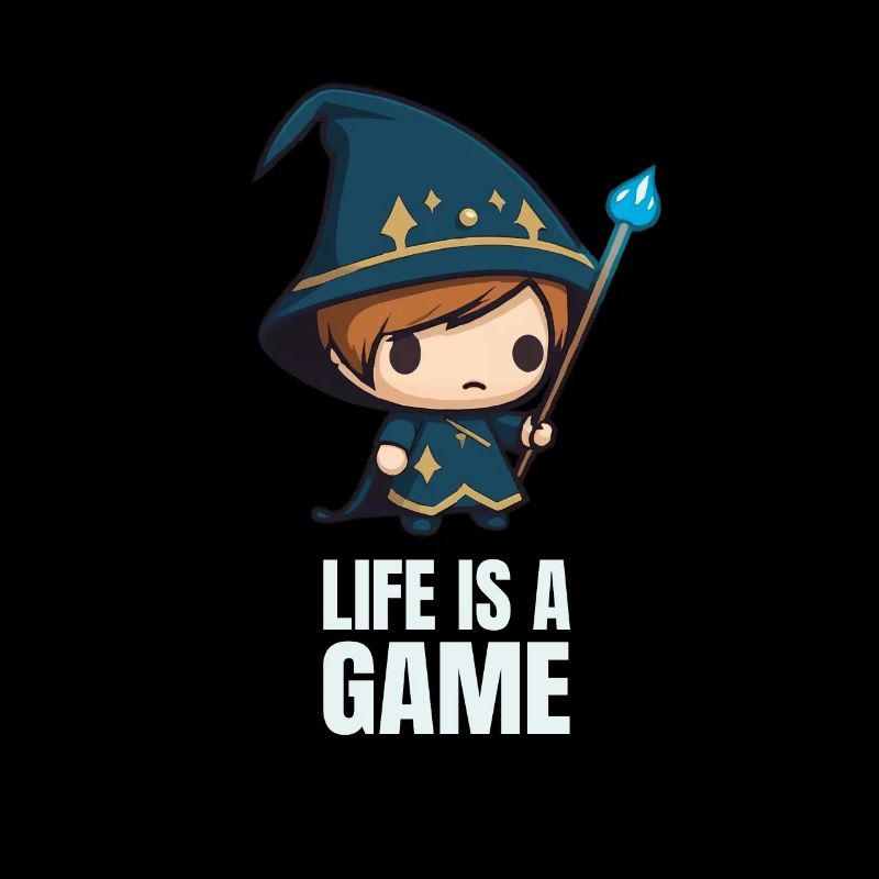 Das Leben Ist Ein Spiel RPG Chibi Zauberer Gamer