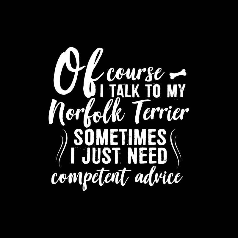 Bien sûr, je parle avec mon Norfolk Terrier