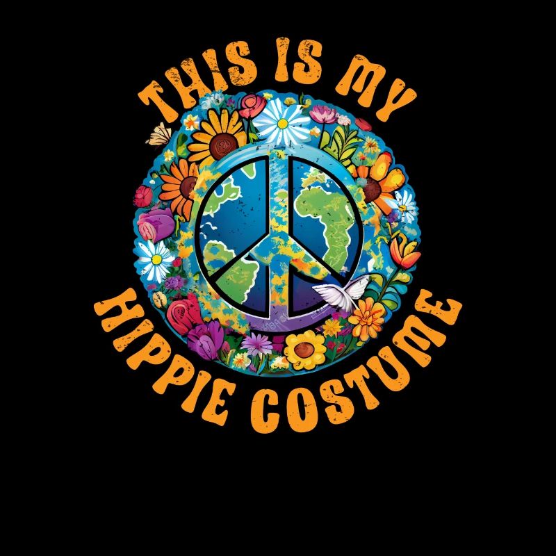 Hippie Peace Zeichen Frieden Blumen Blumenkind