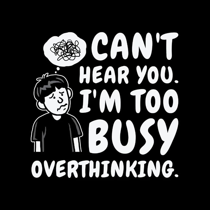 Suranalyse du dessin au trait Dessin Overthinker