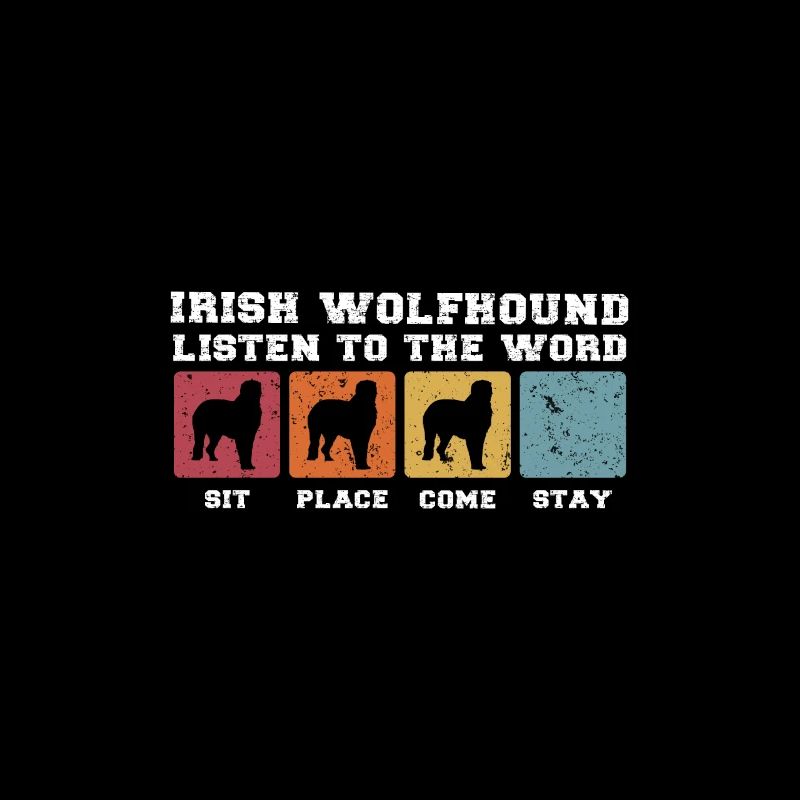 Irish Wolfhounds écoute le mot