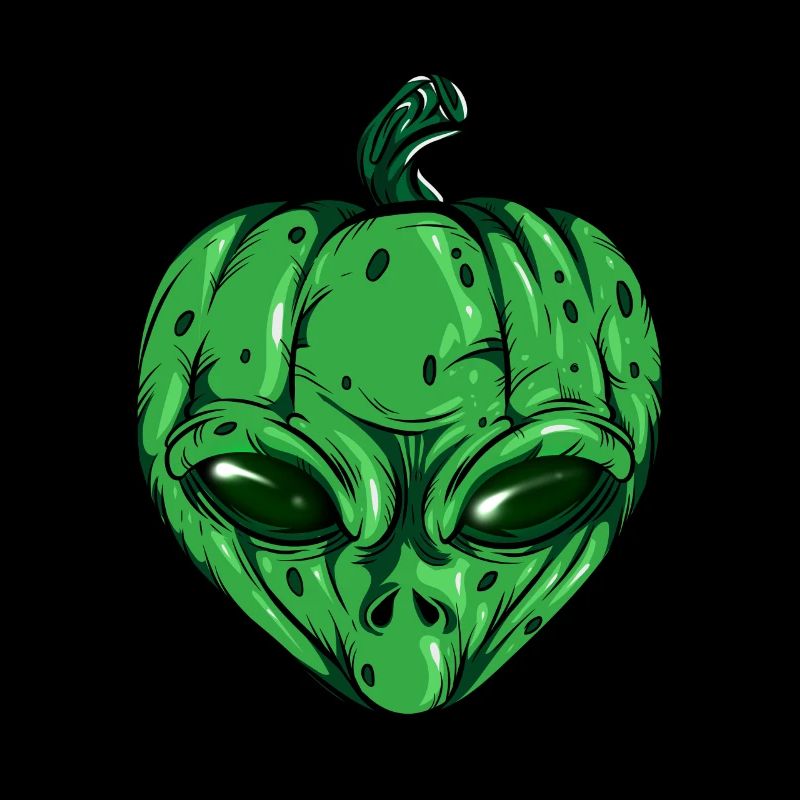 Alien Pumpkin Glowing Skeleton Halloween