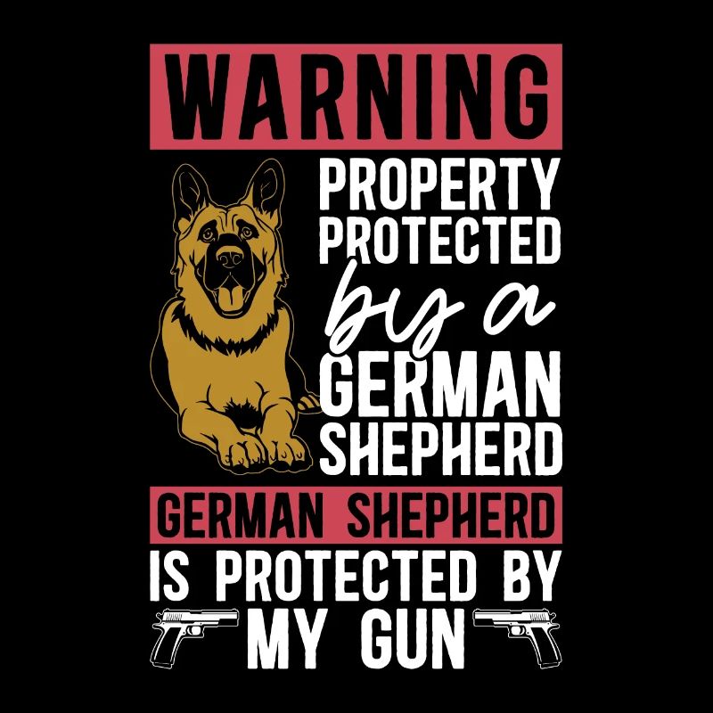 German Shepherd Warning Property Protected Canine