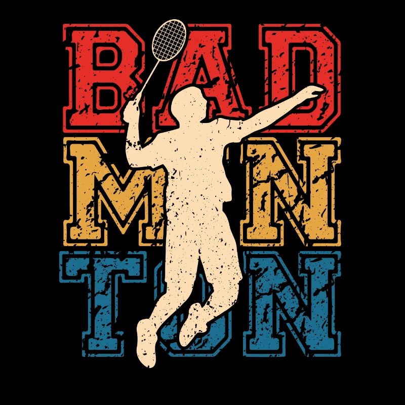 Badminton Bunte Buchstaben