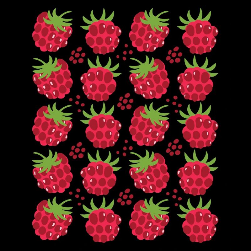 Raspberry Berries Fruit Pattern
