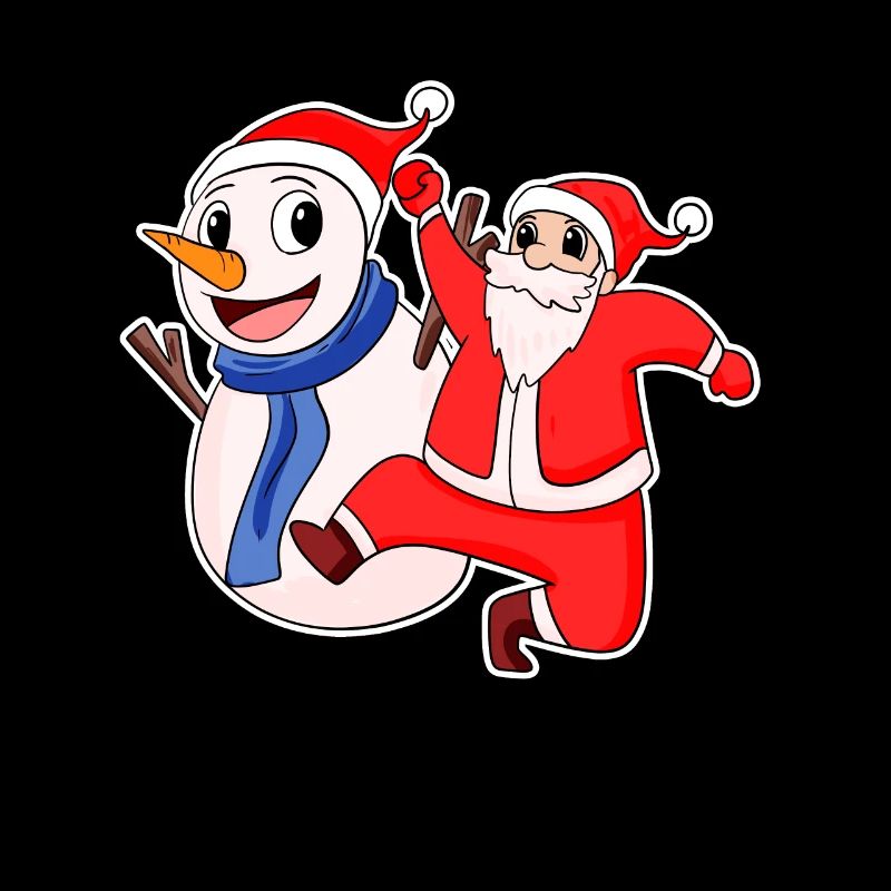 Weihnachtsmann Schneemann Winter