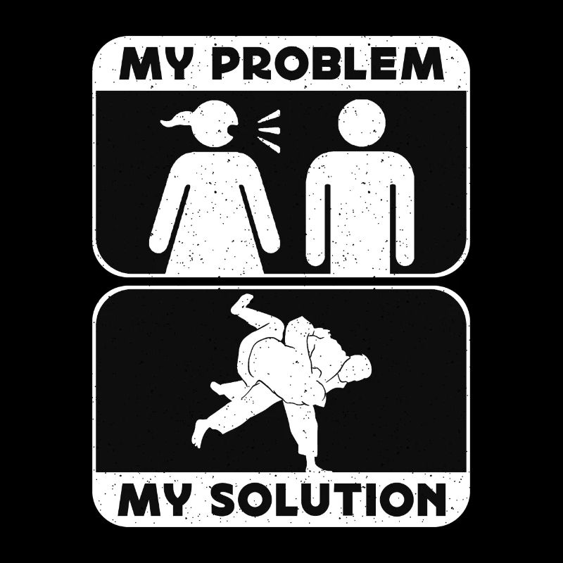Judo Fighter My Problem My Solution Pictogram Dad