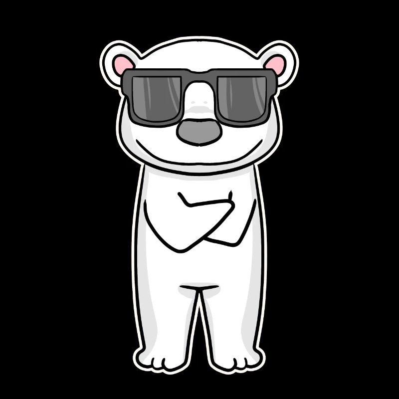Eisbär mit Brille