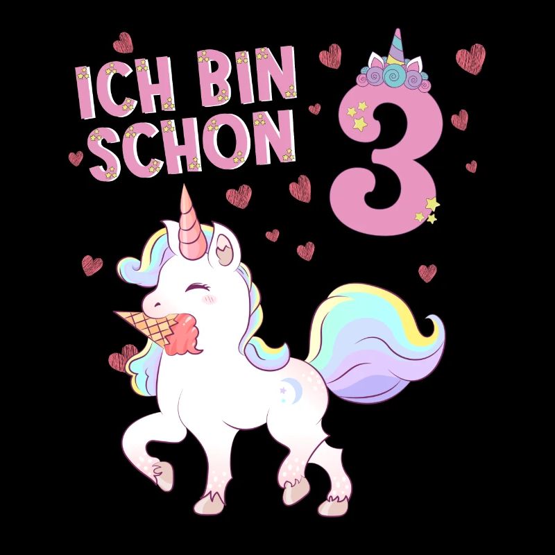 ich bin schon 3 - einhorn