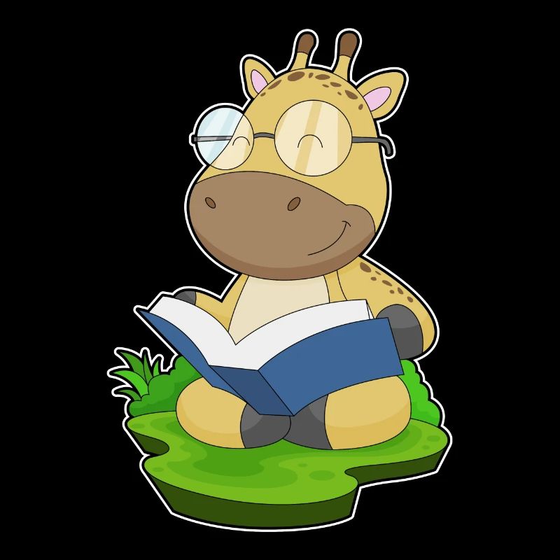 Giraffe Nerd Buch Brille