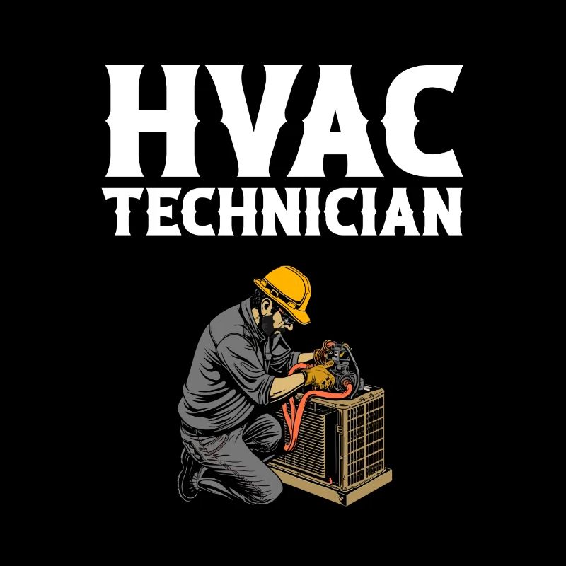 HVAC Technician, american flag HVAC