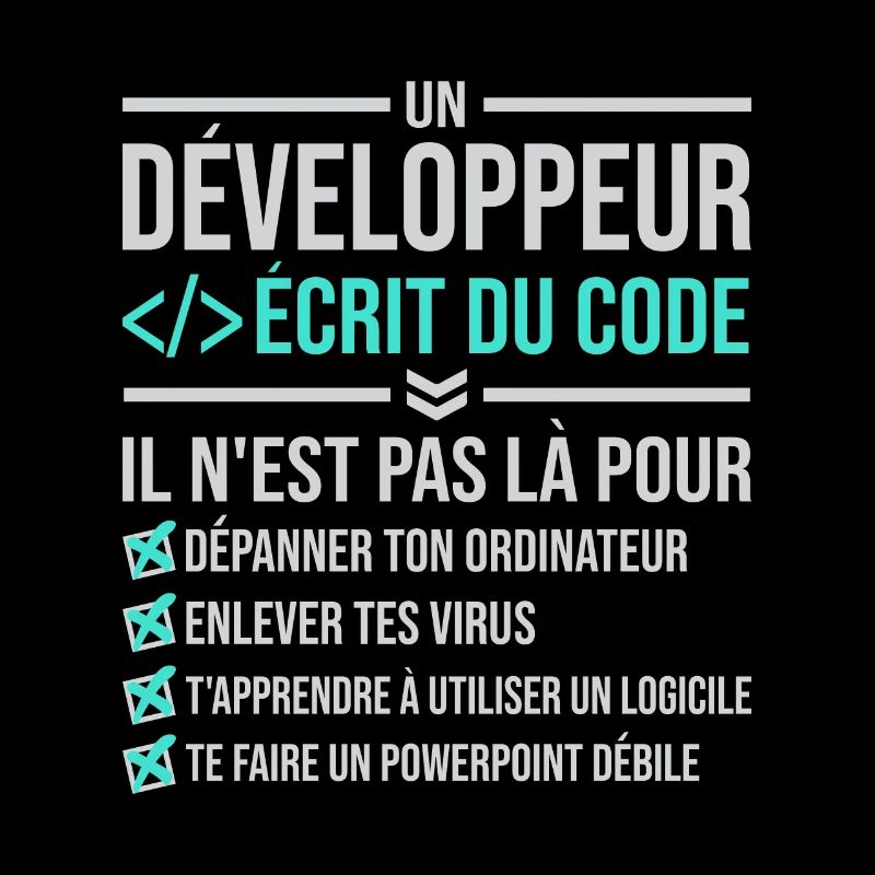 Développeur écrire du code