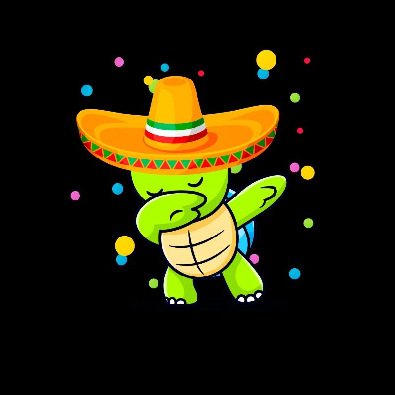 Mexican Dabbing Turtle Cinco de Mayo
