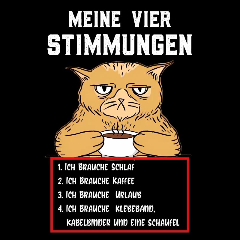 Faul Tshirt Arbeit Katze Witzig Sarkasmus Büro