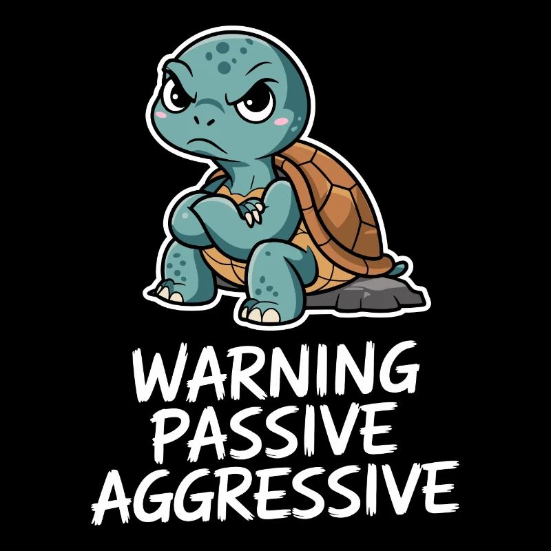 Warnung Passive Aggressive Schildkröte