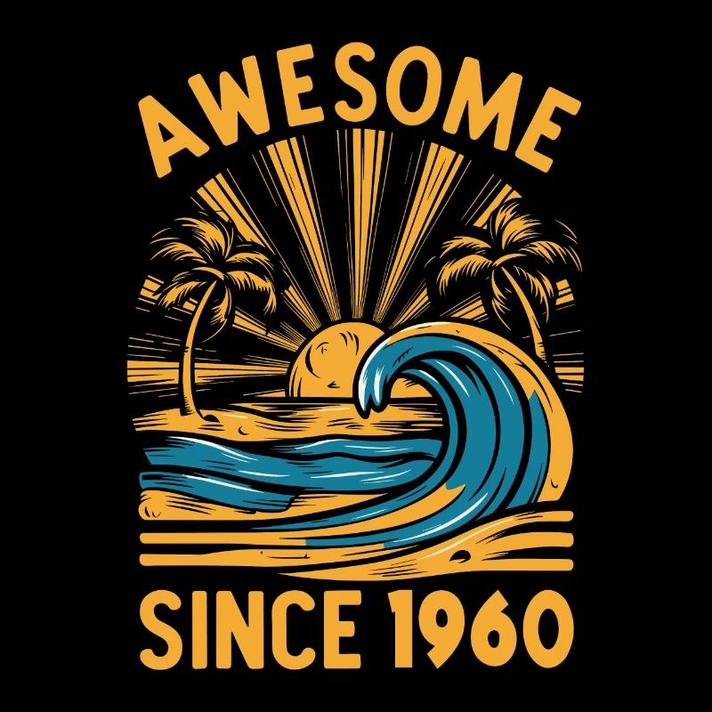 Awesome Since 1960 Geburtstag Strand