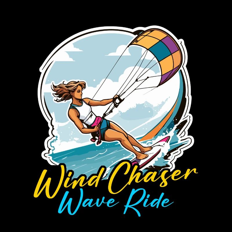 Kiteboarding Wind Chaser Wave Ride Kite Surfer