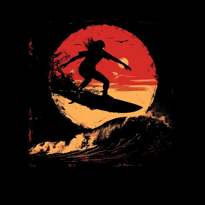 Surfeur Coucher de soleil