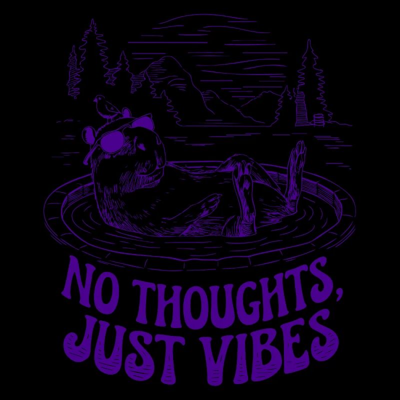 No Thoughts Just Vibes Chill Capybara