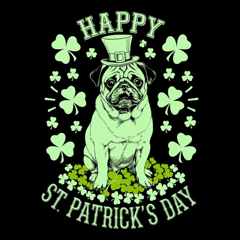 Bonne Saint-Patrick avec trèfles