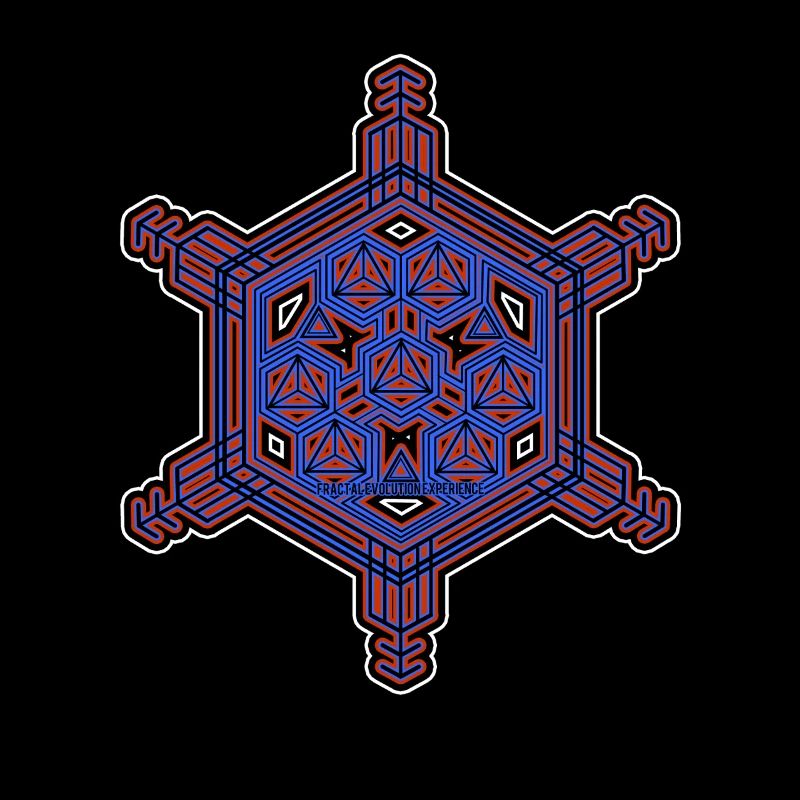 Expérience d’évolution fractale Motif hexagone étoile