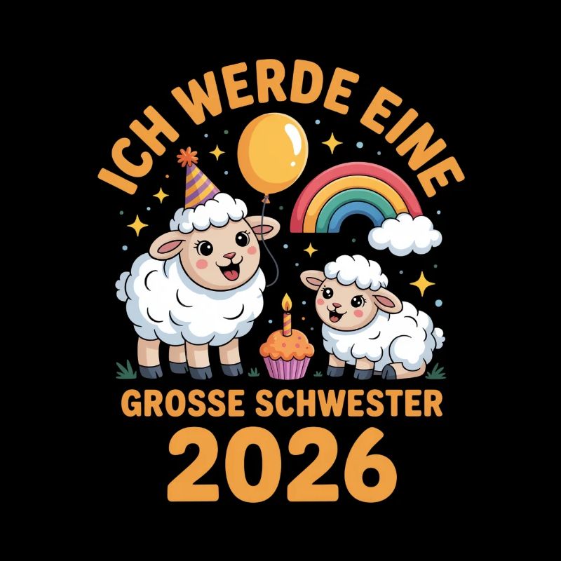 Ich werde eine grosse Schwester 2026 Schaf Lamm