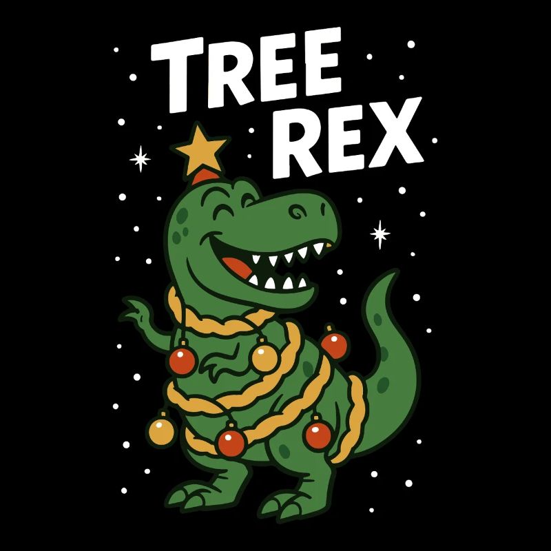 Tree Rex Funny Christmas Dinosaur Humor